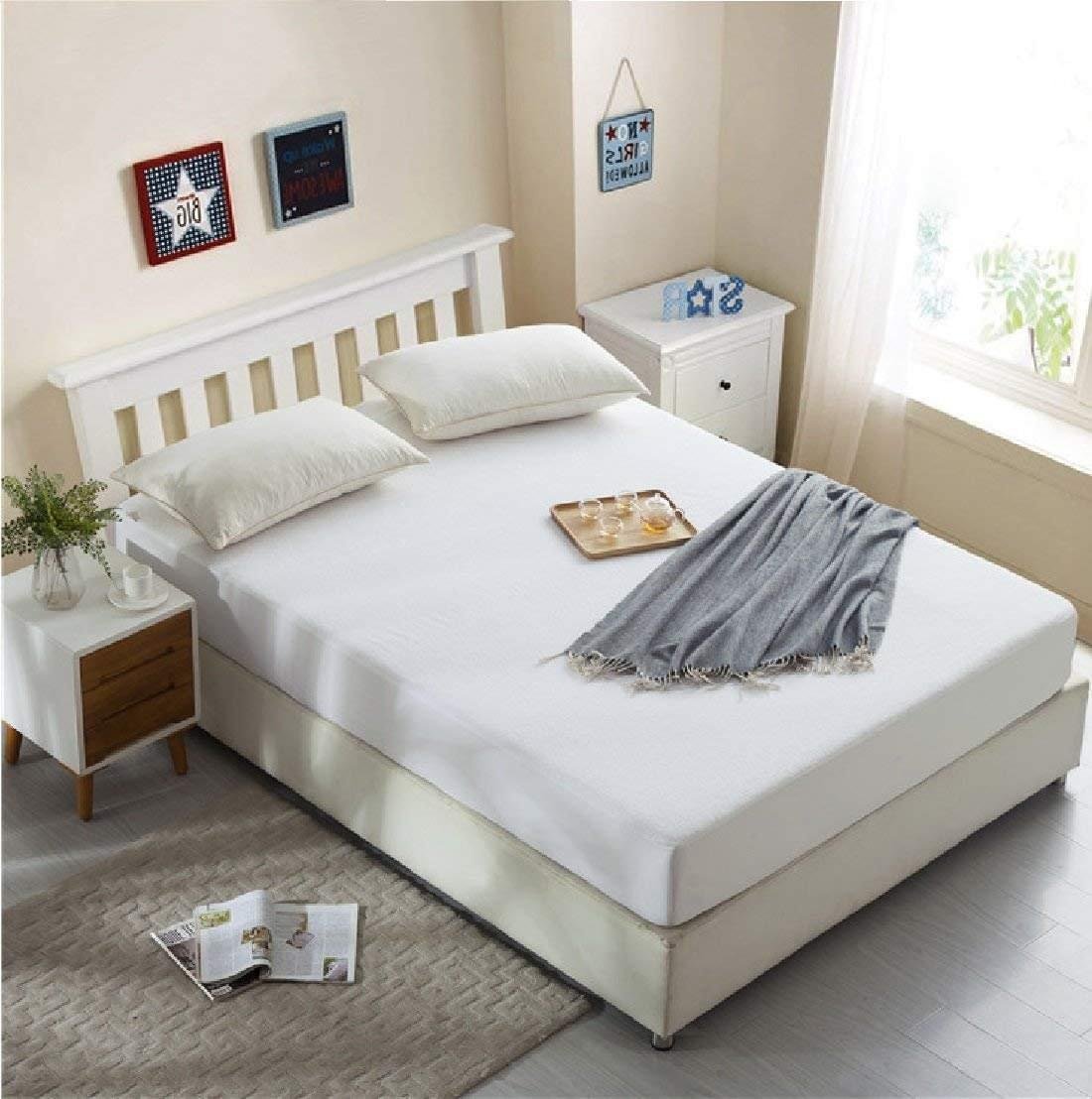 MomsEasy 100% Waterproof Premium Cotton Mattress Protector | Breathable and Hypoallergenic Ultra Soft Fitted Bed Protector,White - Image 8