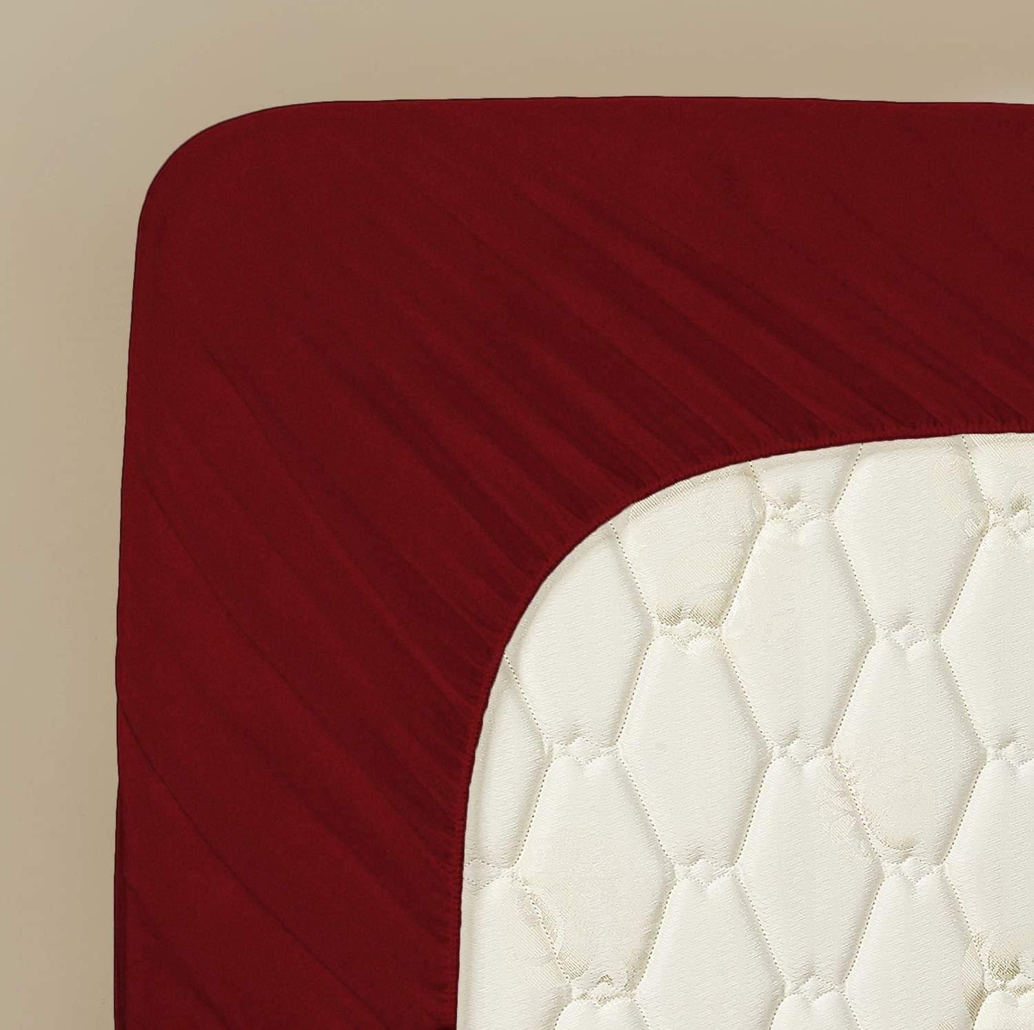 MomsEasy 100% Waterproof Premium Cotton Mattress Protector | Breathable and Hypoallergenic Ultra Soft Fitted Bed Protector,Maroon - Image 3