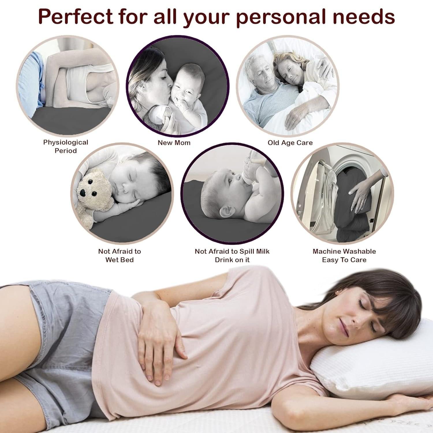 MomsEasy 100% Waterproof Premium Cotton Mattress Protector | Breathable and Hypoallergenic Ultra Soft Fitted Bed Protector, Grey - Image 8