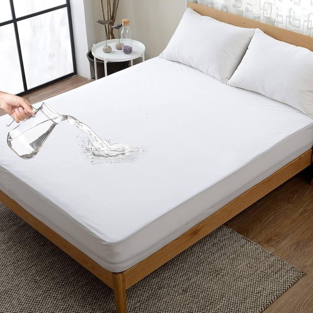 MomsEasy 100% Waterproof Premium Cotton Mattress Protector | Breathable and Hypoallergenic Ultra Soft Fitted Bed Protector,White - Image 10