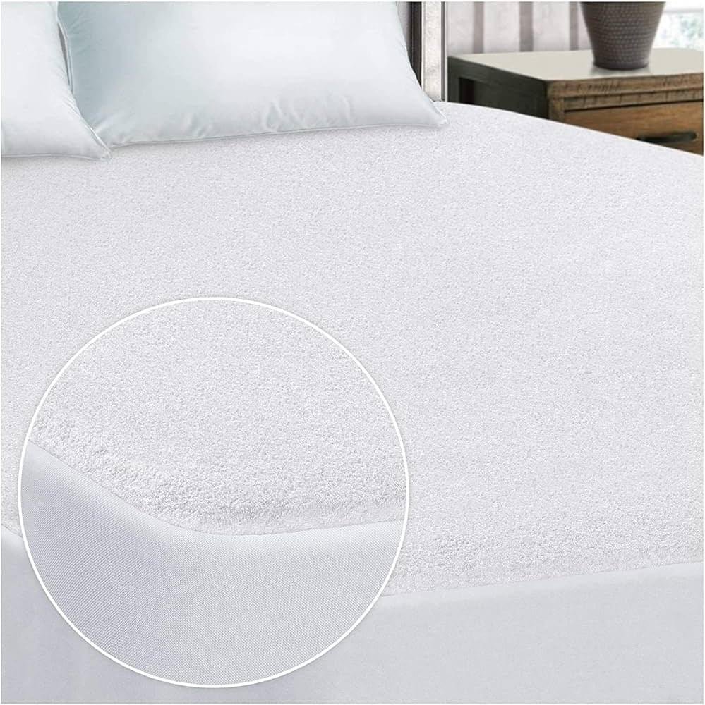 MomsEasy 100% Waterproof Premium Cotton Mattress Protector | Breathable and Hypoallergenic Ultra Soft Fitted Bed Protector,White - Image 9