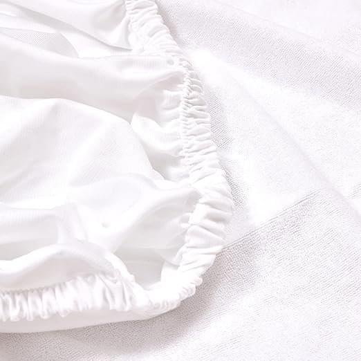 MomsEasy 100% Waterproof Premium Cotton Mattress Protector | Breathable and Hypoallergenic Ultra Soft Fitted Bed Protector,White - Image 13