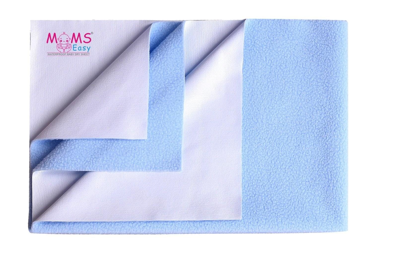 MOMSEASY New Born Baby Drysheet Urine Sheet For Bed Protect, Baby Dry Mats Waterproof, Sky Blue - Image 2