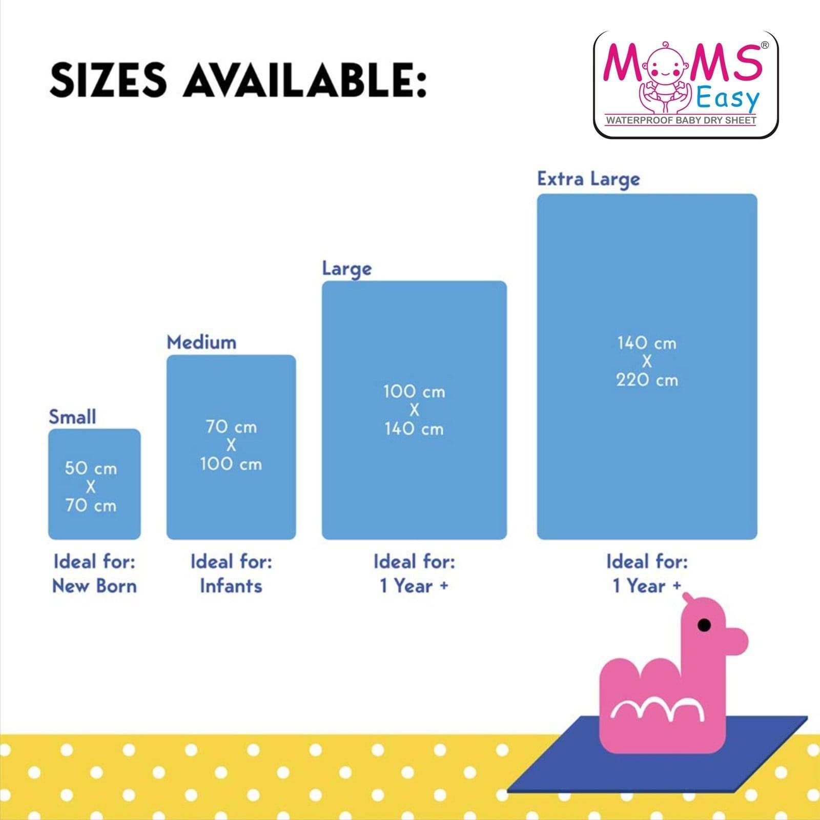 MOMSEASY New Born Baby Drysheet Urine Sheet For Bed Protect, Baby Dry Mats Waterproof, Plum - Image 3