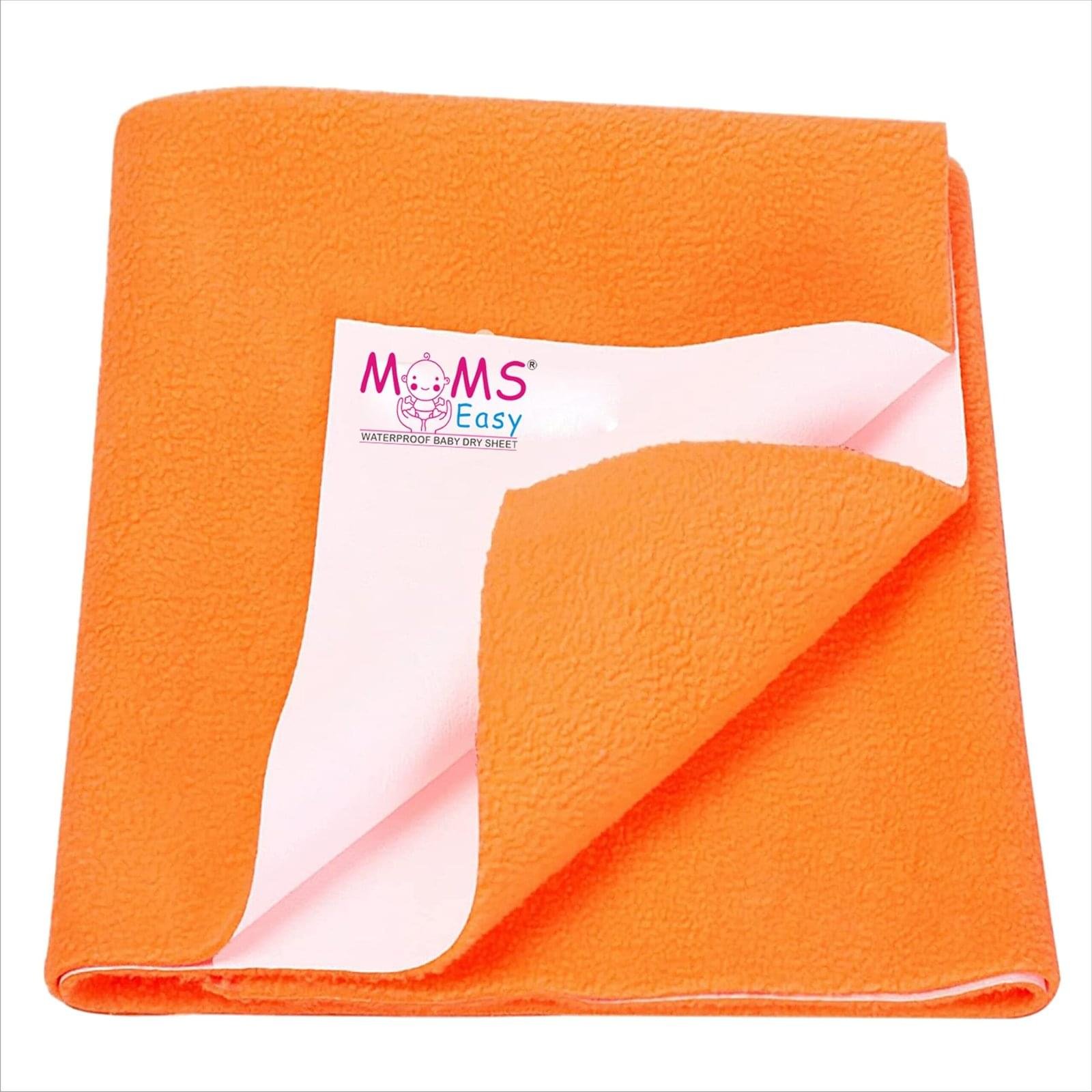 MOMSEASY New Born Baby Drysheet Urine Sheet For Bed Protect, Baby Dry Mats Waterproof, Peach