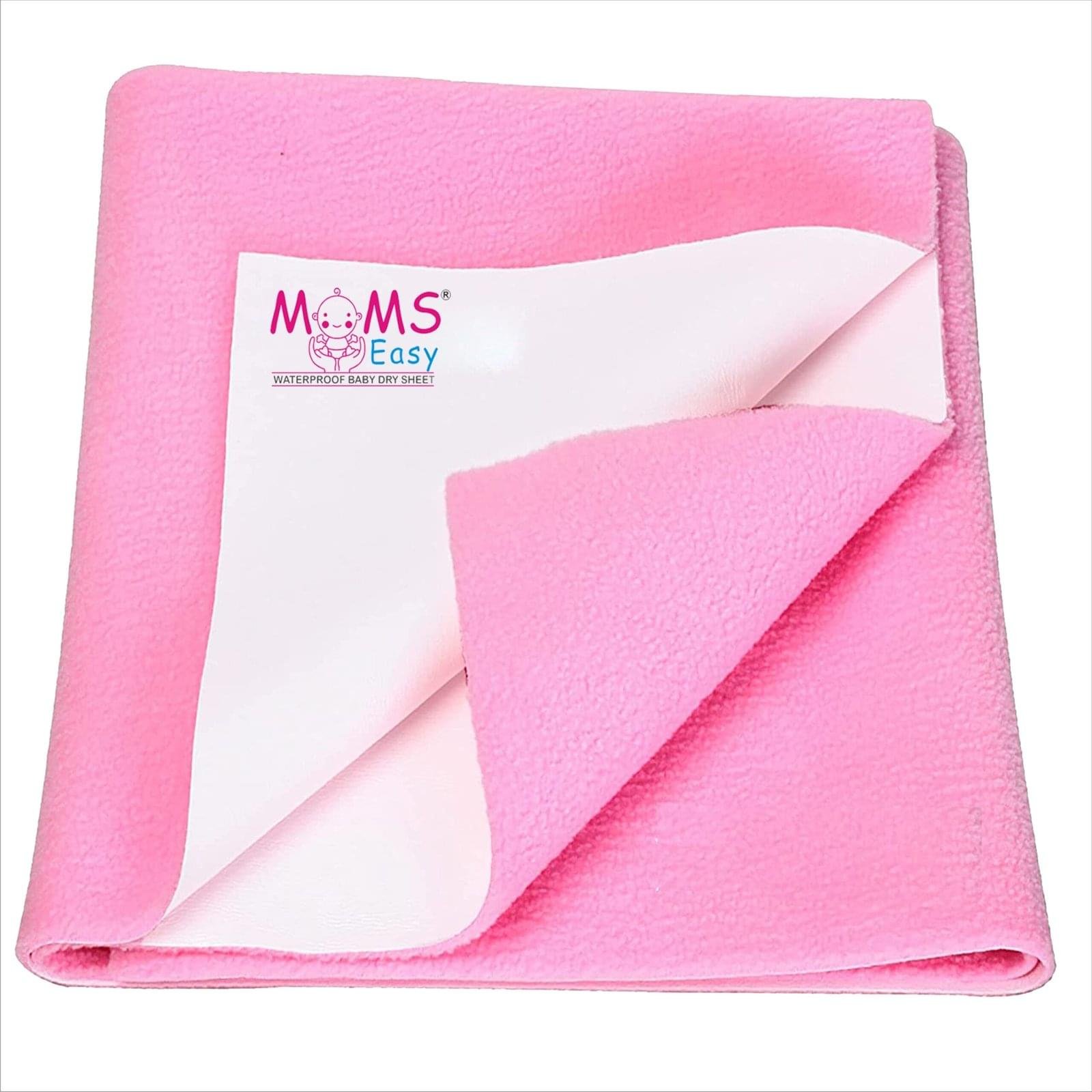 MOMSEASY New Born Baby Drysheet Urine Sheet For Bed Protect, Baby Dry Mats Waterproof, Baby Pink