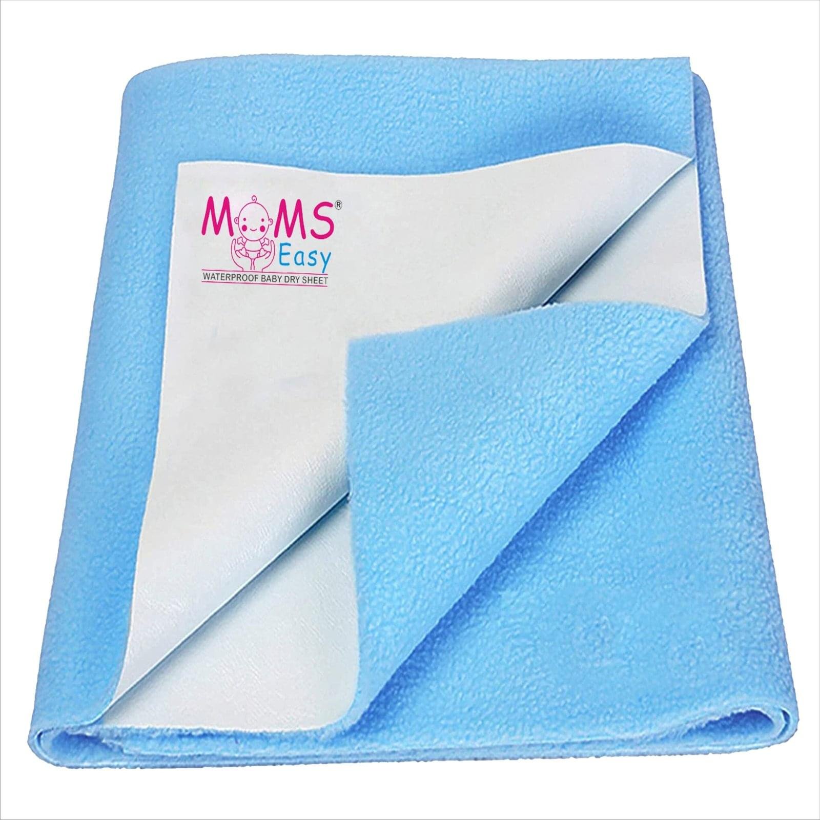 MOMSEASY New Born Baby Drysheet Urine Sheet For Bed Protect, Baby Dry Mats Waterproof, Sky Blue