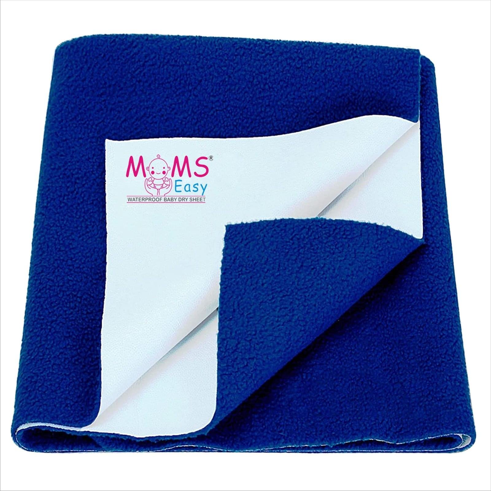 MOMSEASY New Born Baby Drysheet Urine Sheet For Bed Protect, Baby Dry Mats Waterproof, Royal Blue