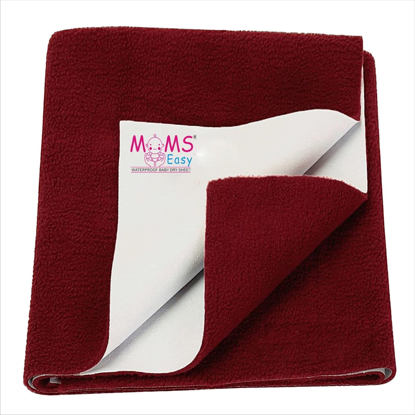 MOMSEASY New Born Baby Drysheet Urine Sheet For Bed Protect, Baby Dry Mats Waterproof, Maroon