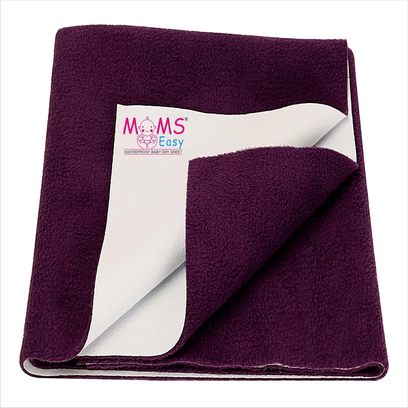 MOMSEASY New Born Baby Drysheet Urine Sheet For Bed Protect, Baby Dry Mats Waterproof, Plum